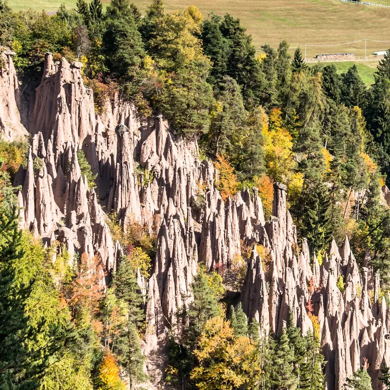 The Ritten earth pyramids in autumn